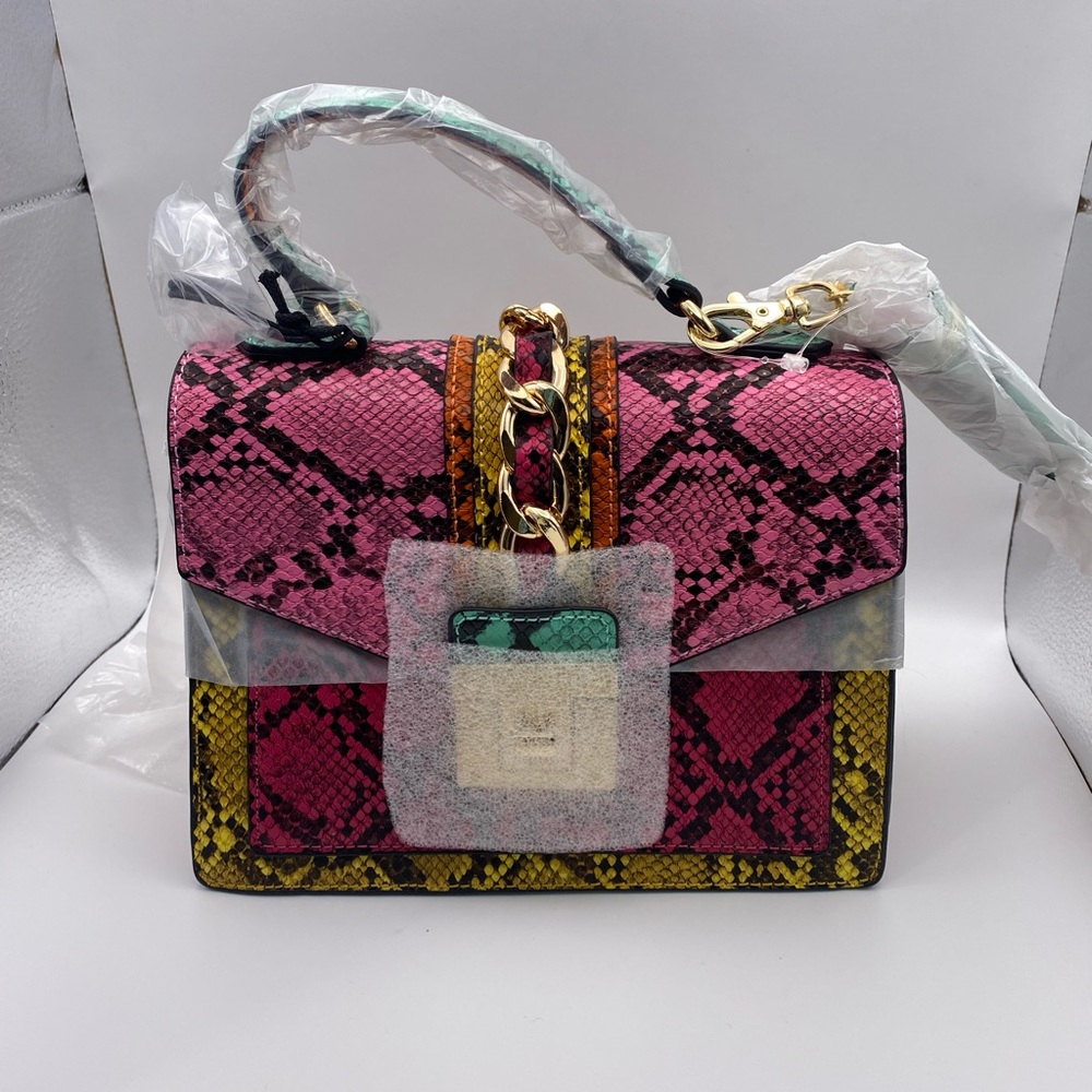 Aldo Women's Martis Totes Handbags Shoulder Strap Multi Color Animal Print - Picture 10 of 12